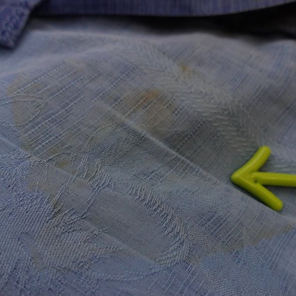 Tommy Bahama Shirt Men Medium Blue Silk Hawaiian Camp Beach Tropical Floral Leaf - Picture 6 of 15